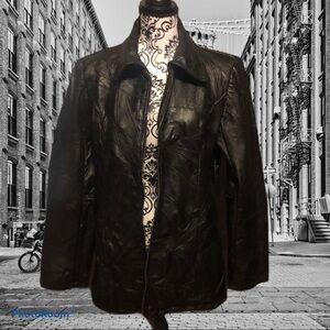 LEATHER and Soul  black leather jacket. Vintage